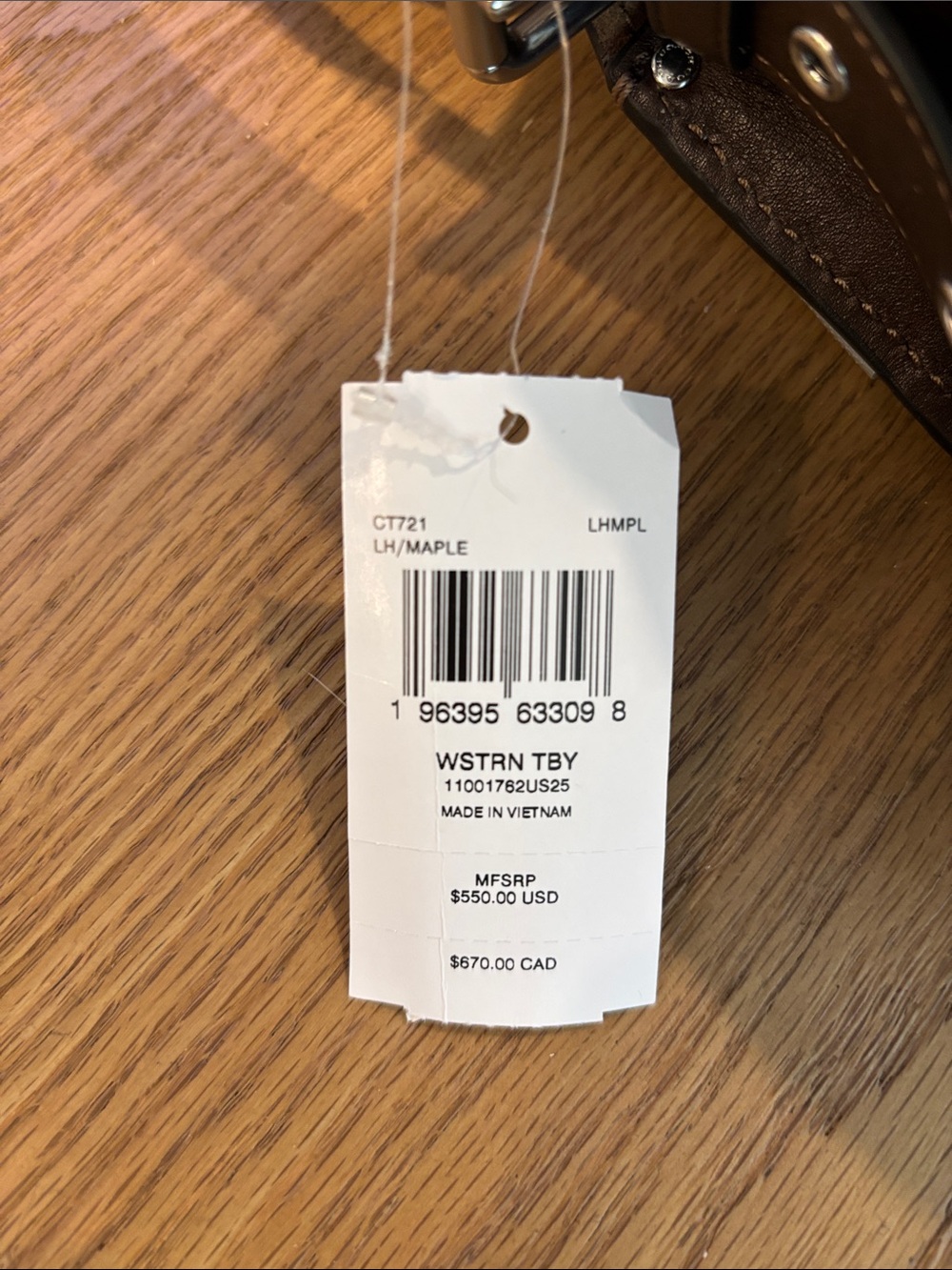 NWT, Coach Western Tabby bag, Dark Brown Leather Shoulder/Crossbody Bag - Picture 2 of 6